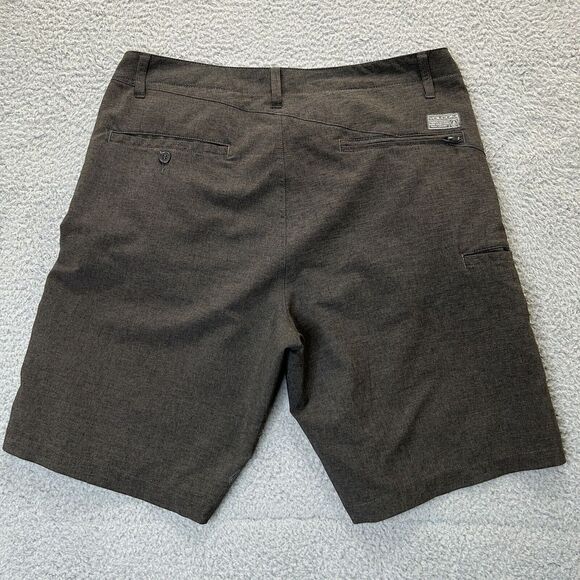 Volcom Shorts Mens 34 Gray Surf & Turf 4 Way Stretch Zip Pocket Hybrid Flat - Picture 7 of 13